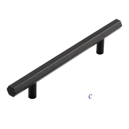 Hexagon Cabinet Pulls, Hexagonal Drawer Knobs, Matte Black, Geometric, Alumimum