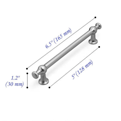 Nickel Cabinet Bar Pull, Modern Kitchen Hardware, Wardrobe Door Handle