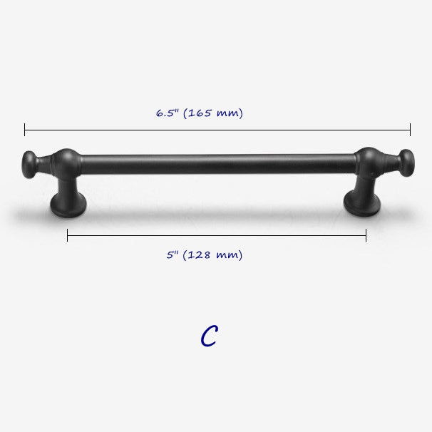 Black Cabinet Pull, Modern Kitchen Hardware, Wardrobe Door Handle