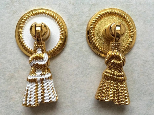 Tassel Pendant Drawer Pull, Gold White Antique Bronze,  Style Hardware
