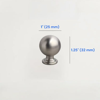 Brushed Nickel Cabinet Knobs, Zinc Alloy, Modern Drawer Pulls