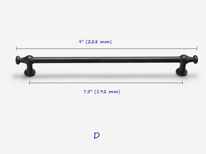 Black Cabinet Pull, Modern Kitchen Hardware, Wardrobe Door Handle