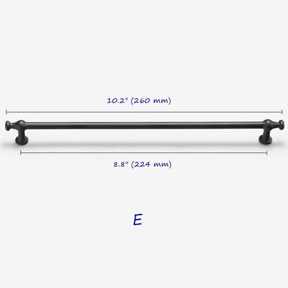 Black Cabinet Pull, Modern Kitchen Hardware, Wardrobe Door Handle