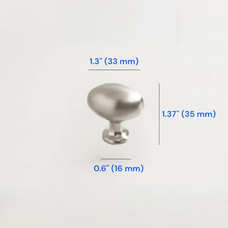 Brushed Nickel Cabinet Knobs, Zinc Alloy, Modern Drawer Pulls