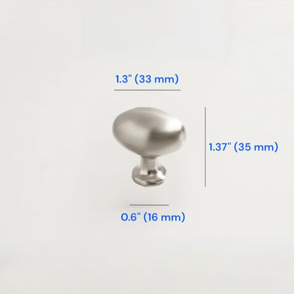 Brushed Nickel Cabinet Knobs, Zinc Alloy, Modern Drawer Pulls