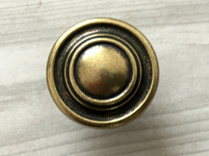 Vintage Style Drawer Pull, Ring Cabinet Knob, Antique Bronze, Rustic Hardware