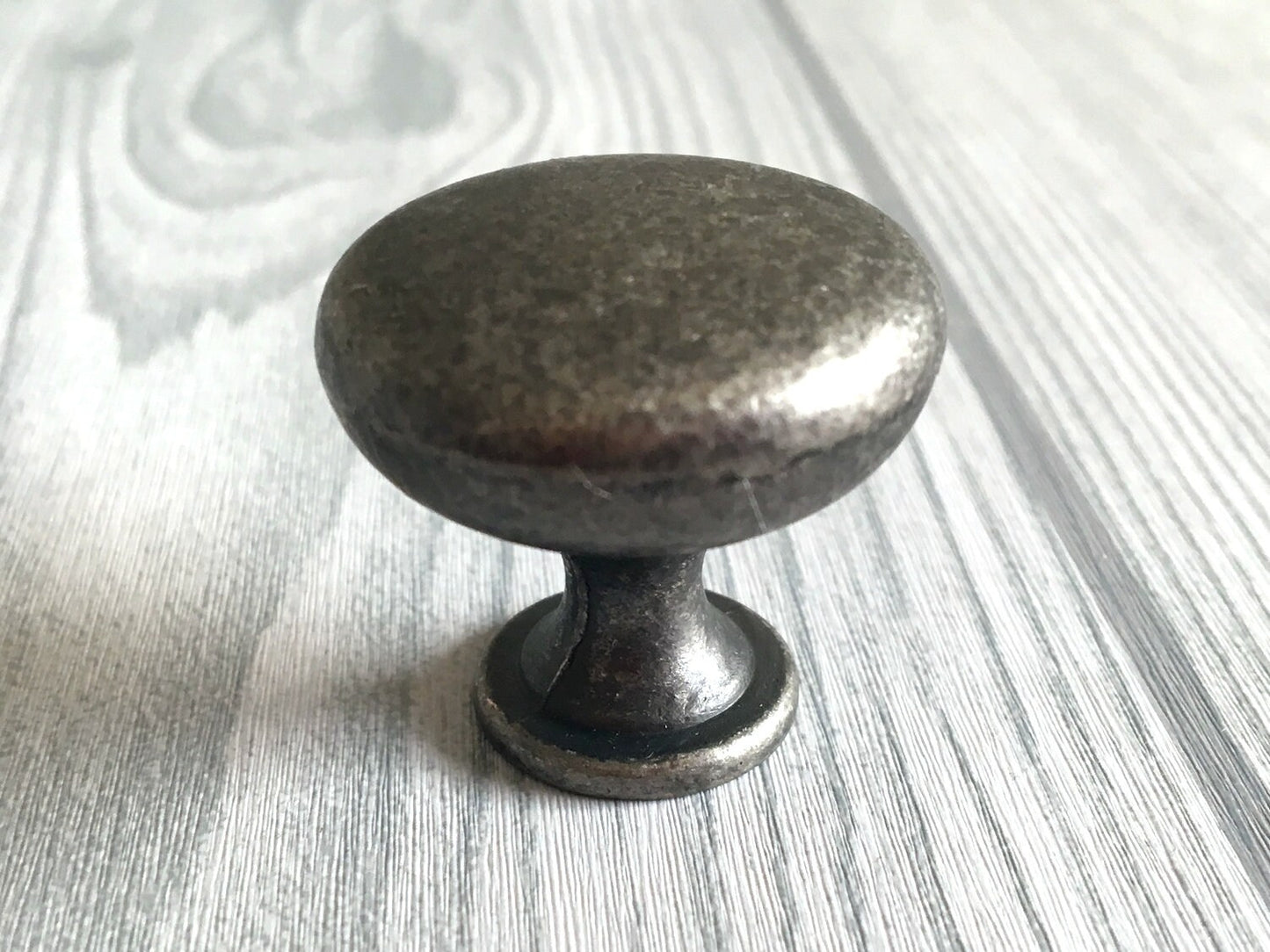 Cup Drawer Pull and Knobs, Antique Pewter, 3.5" Centers
