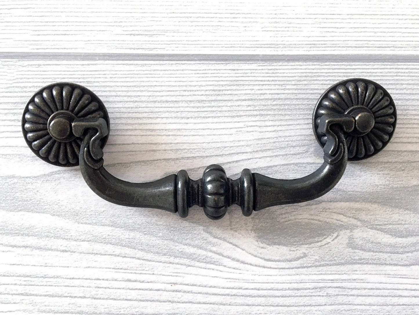4.5" Vintage Style Antique Black Bail Drawer Pull