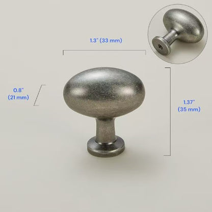 Antique Pewter Brass Cabinet Handles 76 96 128 160 mm, Drawer Knob, Rustic Kitchen Cup Pull