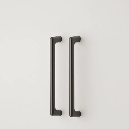 Dark Gray Cabinet D Pull | Round Drawer Knob | Modern Minimalist Kitchen Hardware