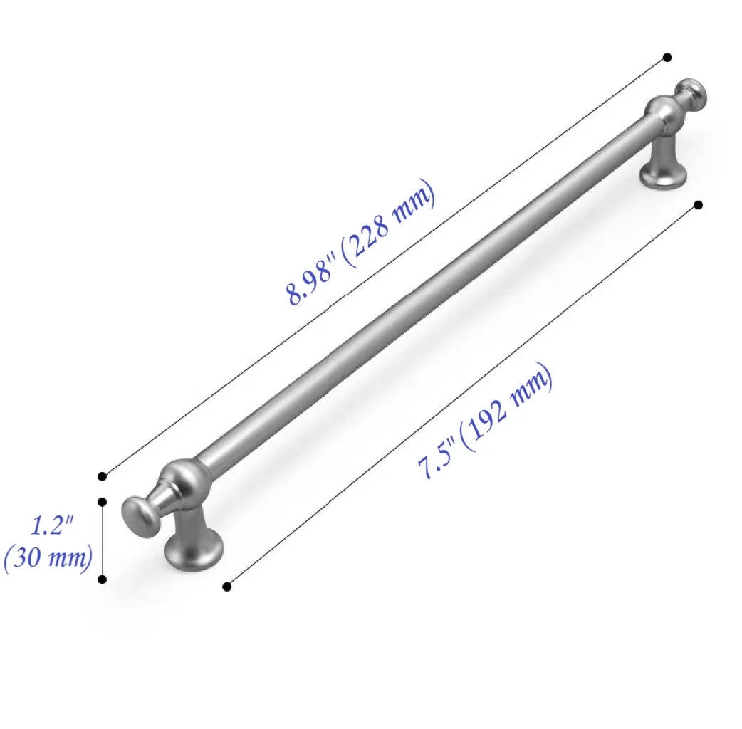 Nickel Cabinet Bar Pull, Modern Kitchen Hardware, Wardrobe Door Handle