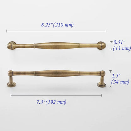 Brass Antique Bronze Cabinet Handles - 96 128 192 mm