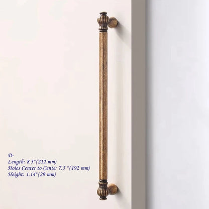 3.75" 5" 7.5" Antique Brass Cabinet Pulls, Mid Century MCM Kitchen Hardware