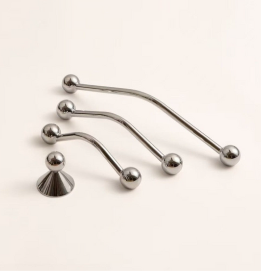 Minimalist polished chrome cabinet handles for contemporary kitchen decor 