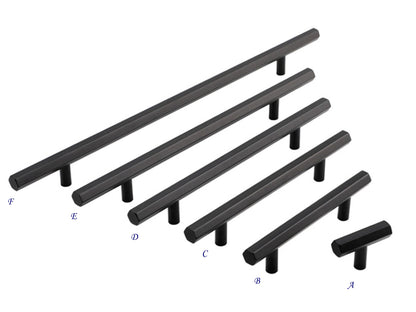 Hexagon Cabinet Pulls, Hexagonal Drawer Knobs, Matte Black, Geometric, Alumimum
