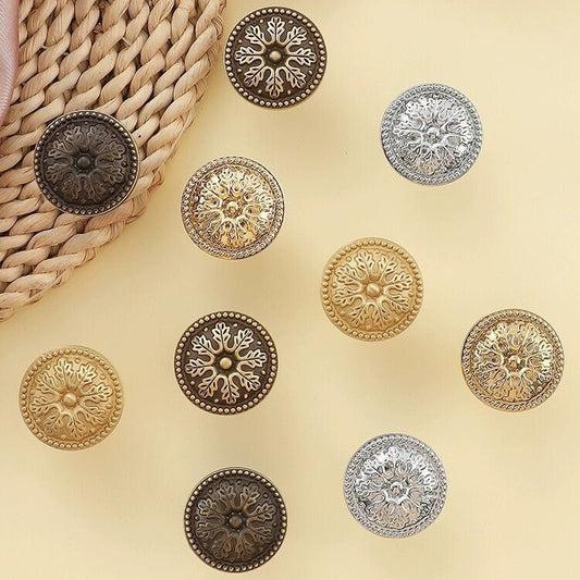 Floral Brass Knobs, Flower Cabinet Pulls, Gold Silver Bronze