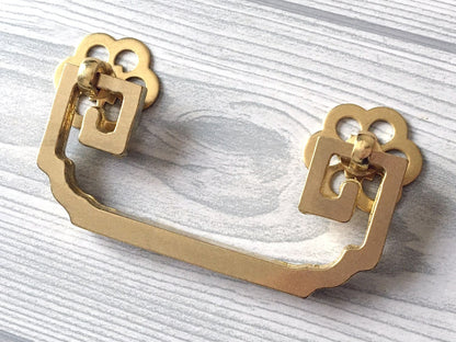 3" Unlaquered Brass Swing Bail Drawer Pull - LynnsHardware