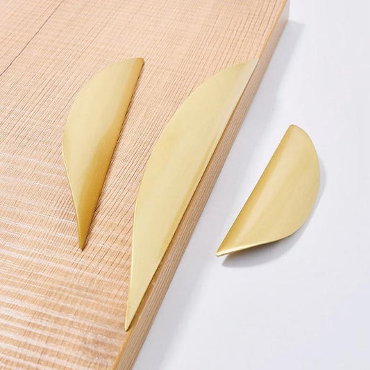 1.25" 2.5" 3.75" Brushed Brass Drawer Pull for Modern Minimal Decor