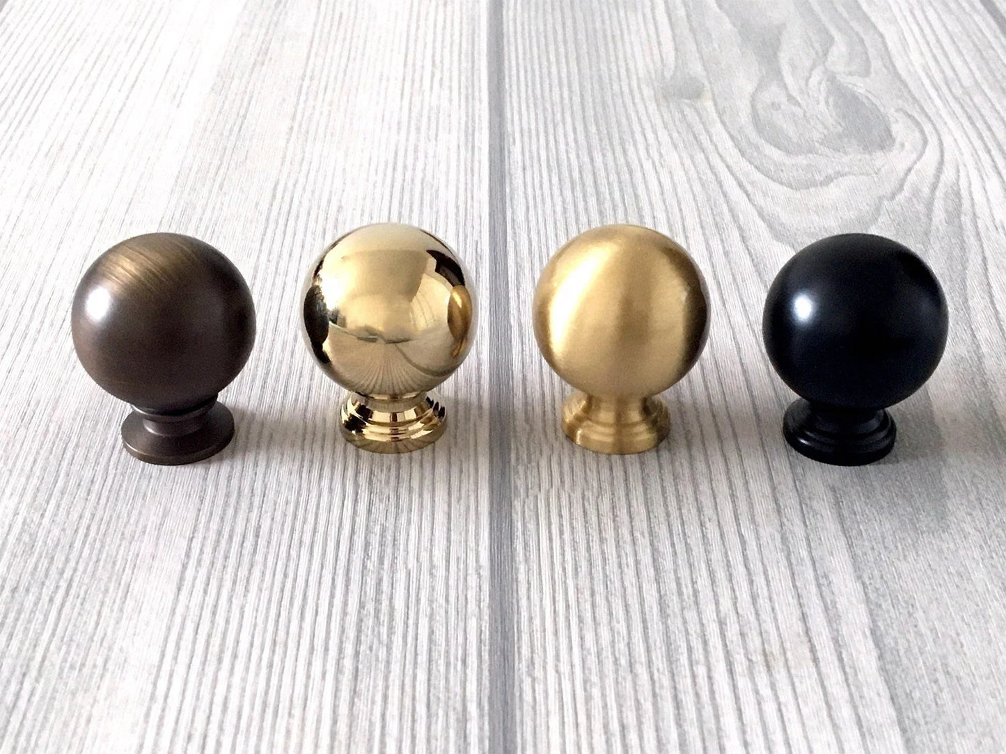 Brass Ball Cabinet Knobs Solid Black Coffee Bronze Kitchen Hardware