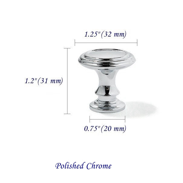 Brass Cabinet Knob, Dresser Drawer Pull, Gold Chrome Antique Bronze, MCM Kitchen Hardware