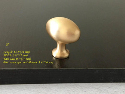 Brushed Gold Cabinet D Bar Handle & Drawer Knob, Modern Kitchen Hardware