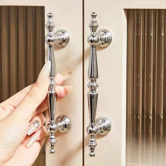 Polished Chrome Brass Cabinet Bar Pulls European Style Modern Shiny