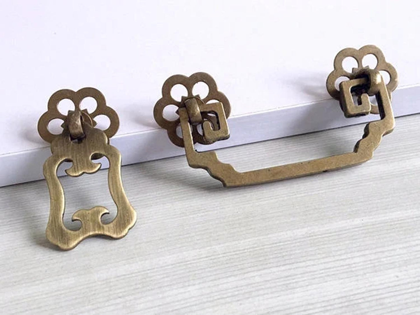 2.5" 2.75" 3" Brass Bail Drawer Pull - Antique Bronze