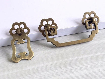 2.5" 2.75" 3" Brass Bail Drawer Pull - Antique Bronze