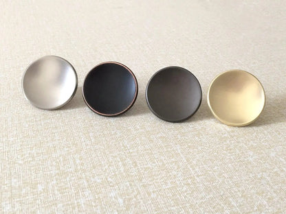 Concave Cabinet Knobs, Gold Circle Drawer Pulls, Black Copper Gray Nickel Gold