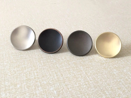 Concave Cabinet Knobs, Gold Circle Drawer Pulls, Black Copper Gray Nickel Gold