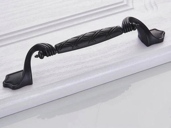 Contemporary Black Kitchen Cabinet Handle - 96 128 160 mm