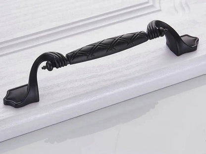 Contemporary Black Kitchen Cabinet Handle - 96 128 160 mm