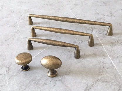 3.75" 5" 7.5" Drawer Pull, Antique Bronze Cabinet Handles, Kitchen Hardware
