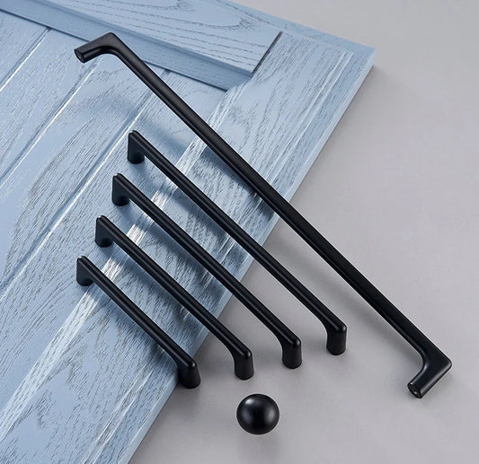 Black Cabinet Pulls and Knobs, Minimalism Kitchen Hardware