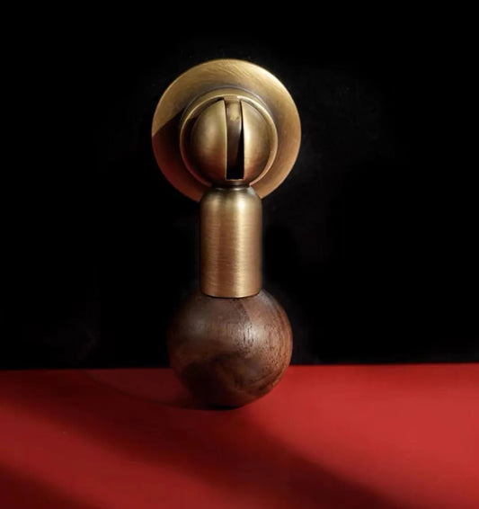 Walnut Solid Brass Pendant Drawer Pull, Drop Cabinet Knobs, Polished Chrome, Antique Bronze