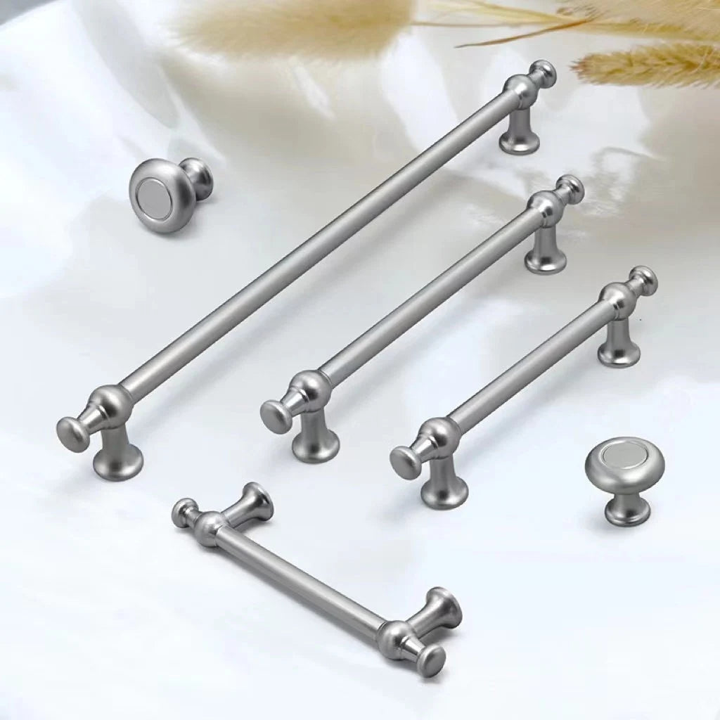 Nickel Cabinet Bar Pull, Modern Kitchen Hardware, Wardrobe Door Handle
