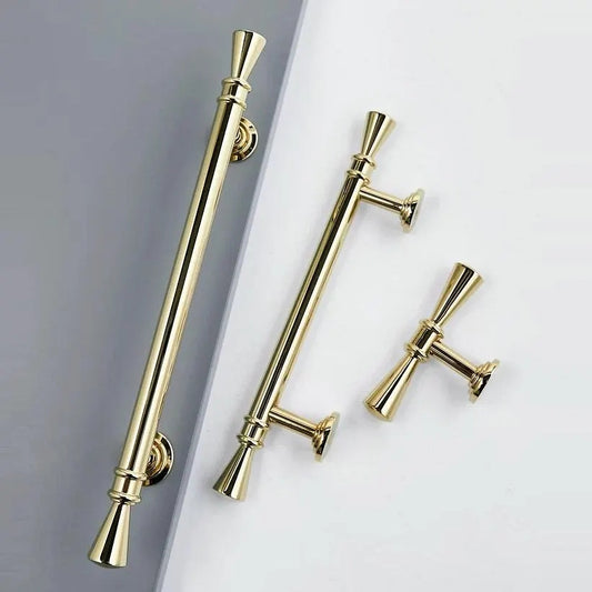 Brass Cabinet Bar Handles, T-shaped Drawer Pull, Kitchen Hardware