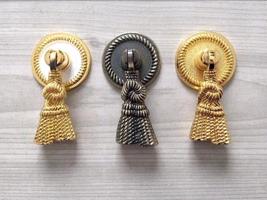 Drop Pendant Drawer Pull Gold White Antique Bronze Vintage Style