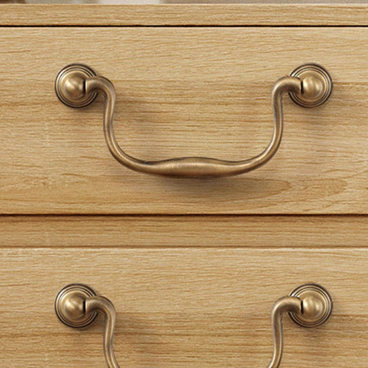 3.75" 5" Vintage Look Swan Neck Swing Bail Handle, Cabinet Drop Ring Pull, Antique Bronze