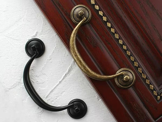 4.25" Drawer Pull Bail Drop Handles, Antique Bronze, Black, 4 1/4" Center-to-Center