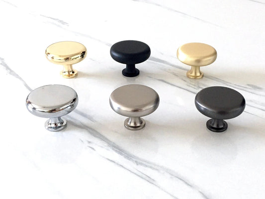 Cabinet Knobs, Drawer Pulls, Gold Chrome Nickel Bronze Black Gray, Kitchen Hardware