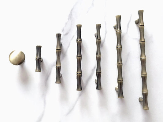 Bambus-Schrankgriff T-förmiger Knopf Gebürstete Bronze | Lynns Hardware