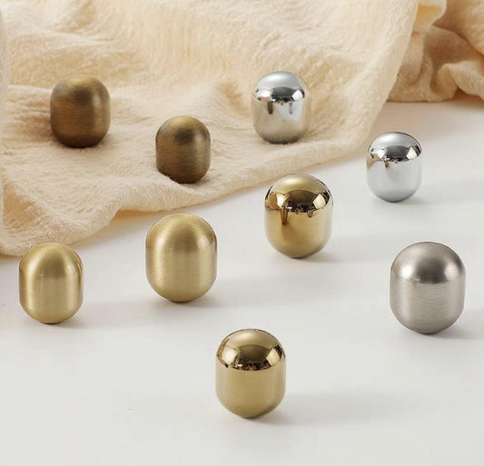 Brass Cylinder Cabinet Knob, Gold Chrome Nickel Black Bronze