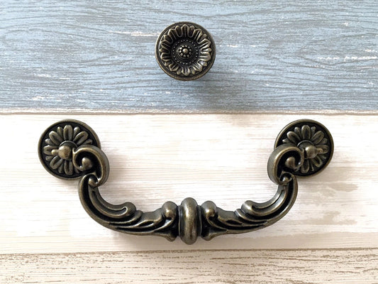 6" Vintage Style Bail Drawer Pull Handle Antique Bronze Drop