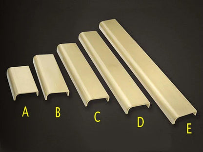 Brass Tab Edge Drawer Pull -  Brushed Gold