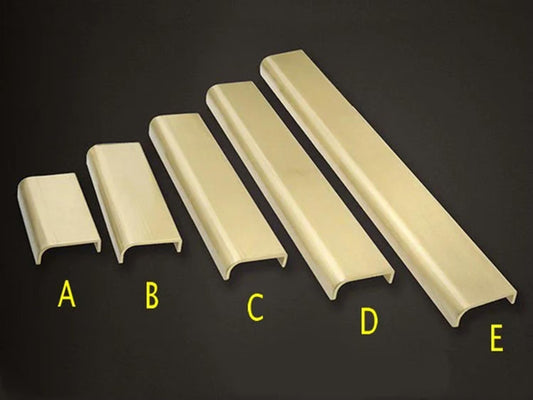 Brass Tab Edge Drawer Pull -  Brushed Gold