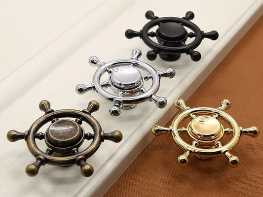 Rudder Knobs, Nautical Drawer Pulls, Kitchen Cabinet Hardware, Black Gold Antique Bronze Chrome Silver
