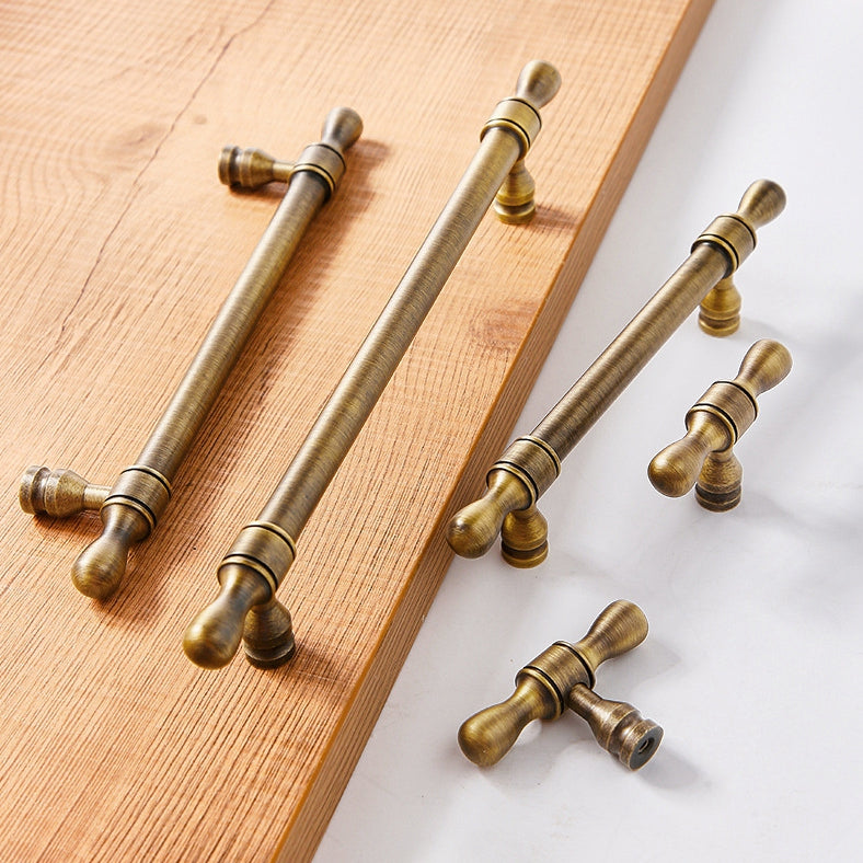Brass Cabinet Euro Bar Pulls - Antique Bronze - LynnsHardware