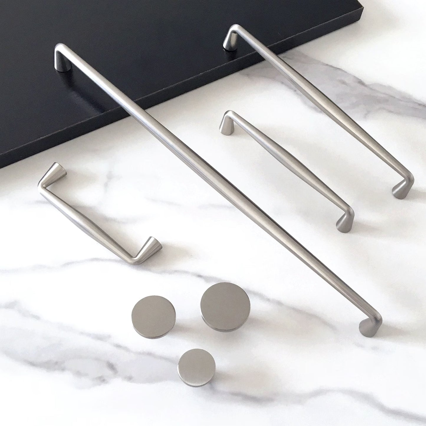 Nickel Drawer Pull Handles, Modern Minimalism Kitchen Cabinet Hardware