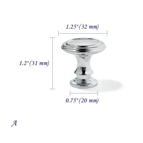 3.75" 5" Polished Chrome Brass Cabinet Handles - Modern Kitchen Hardware - LynnsHardware